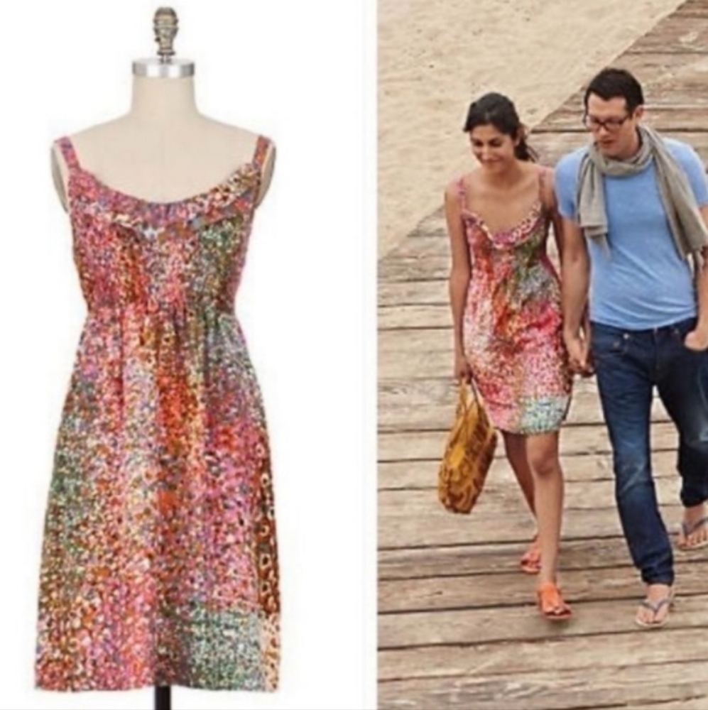 Maeve Confetti Whirl Silk Dress - Picture 2 of 11
